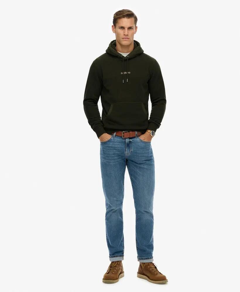 Felpa con cappuccio in micropile logo Superdry 3/7