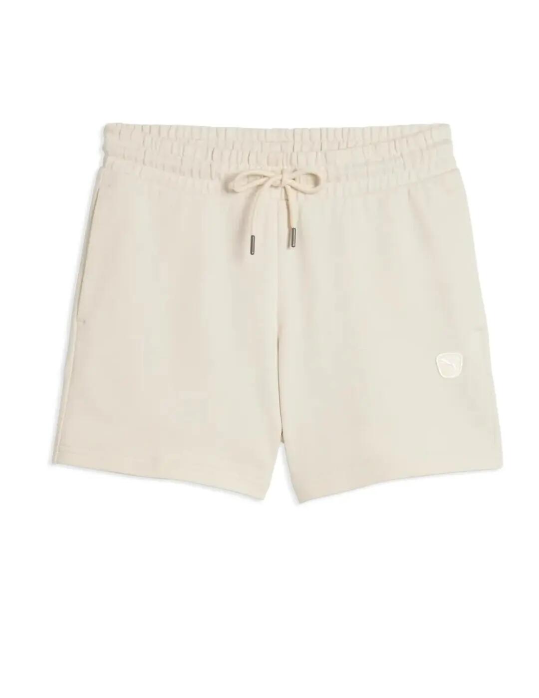 Bermudes et shorts pour femme Puma mi-montants beige. 3/4