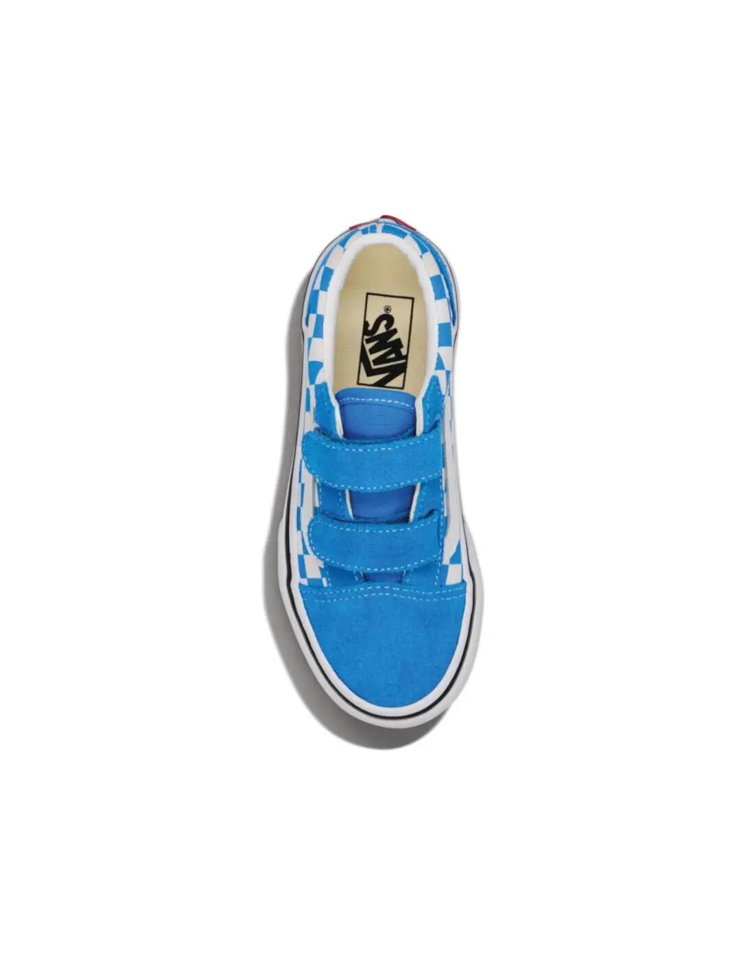 Tênis para menino Vans Old Skool velcro v azul. 2/4