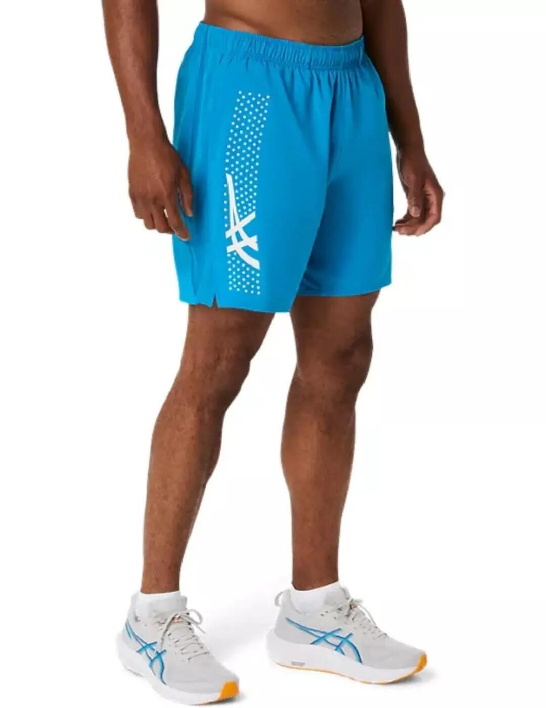 Shorts pour hommes Asics Icon 7in Bleu 2/4