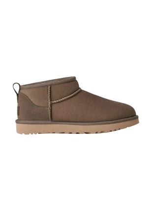 Platte enkellaarzen dames ugg classic ultra mini grijs