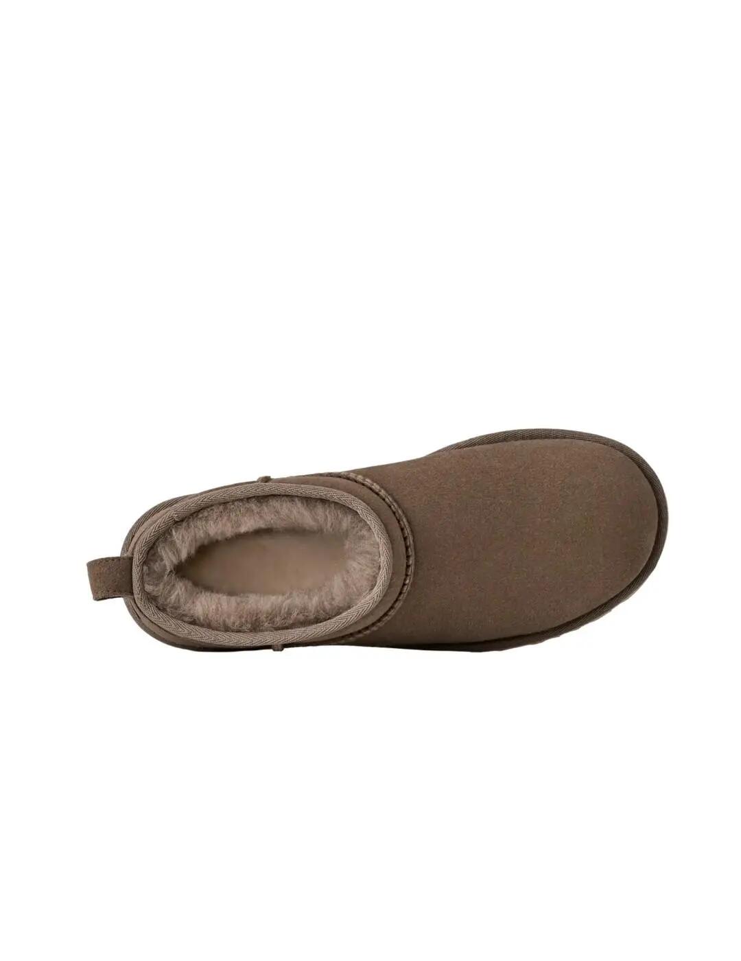 Platte Enkellaarzen Dames Ugg Classic Ultra Mini Grijs 5/6