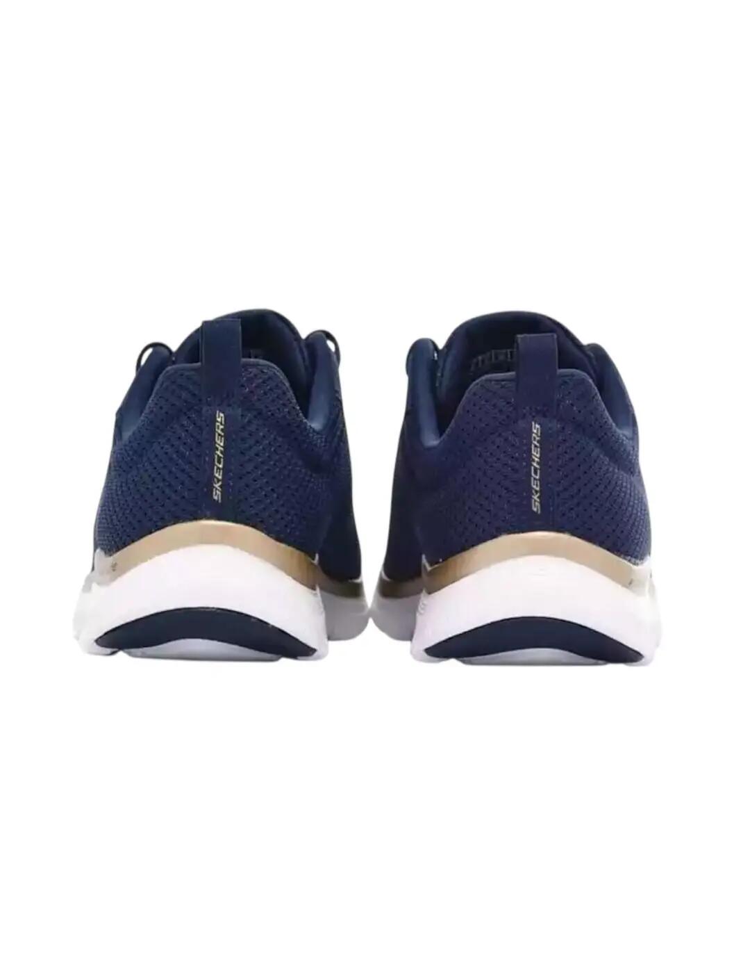 Tênis feminino Skechers Flex appeal 5.0 Marinho. 3/5