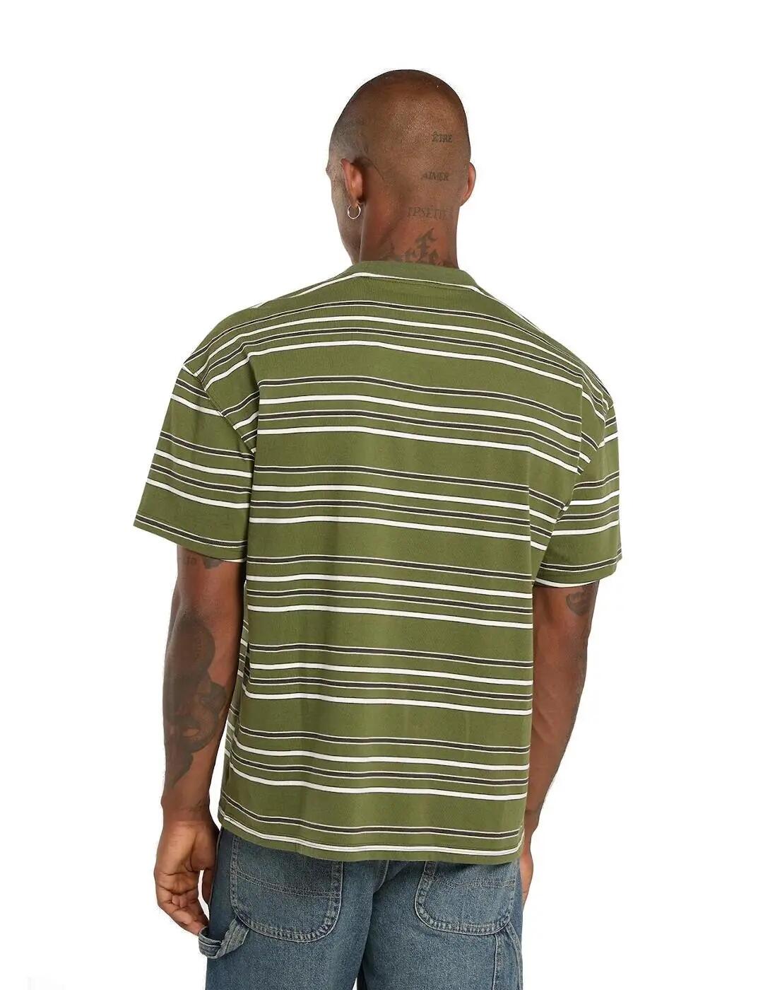 Camiseta para Hombre Dickies Liberty stripe Verde 2/6