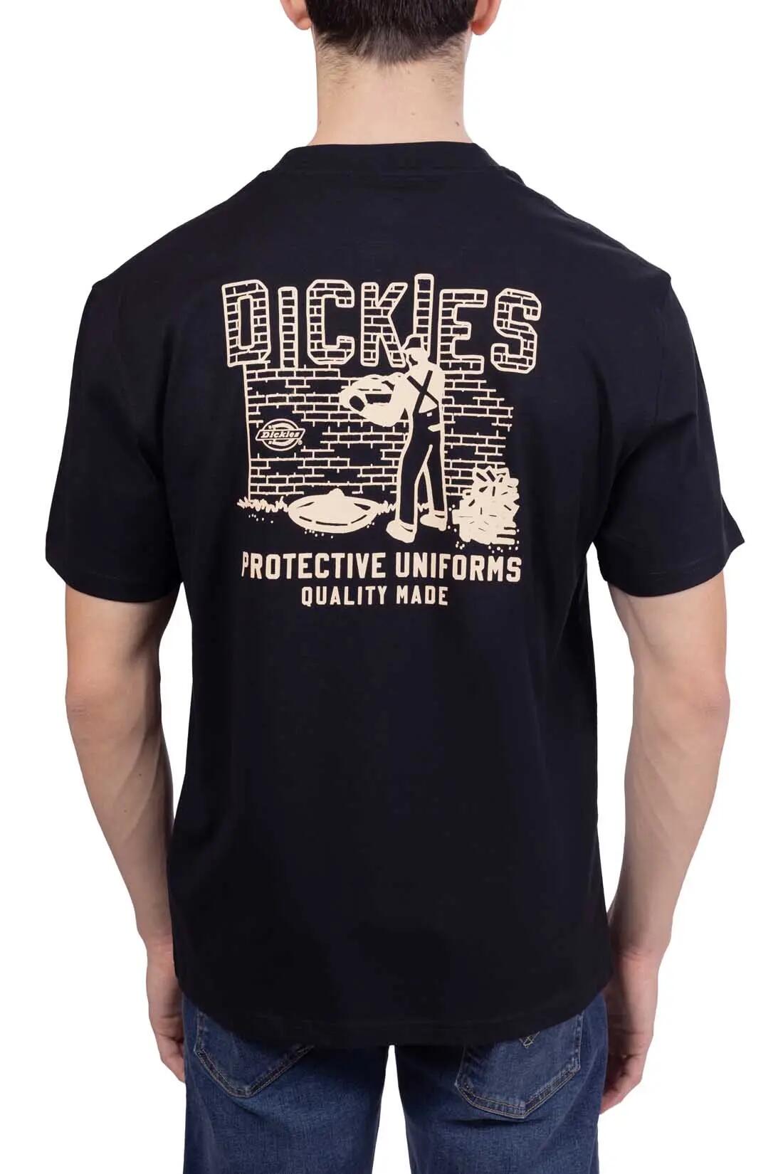 T-shirt - Sportswear - Homem - Relaxed, estampada - Bricklane - Preto 2/5