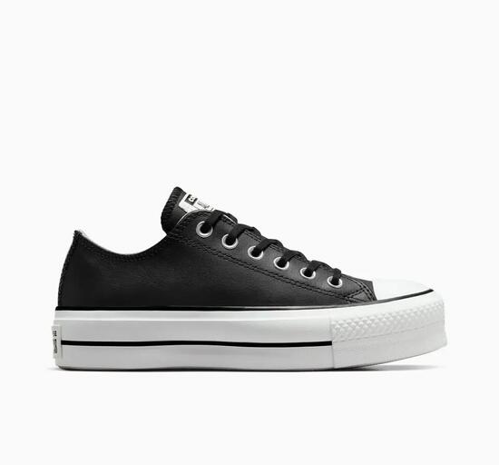 converse basse platform cuir