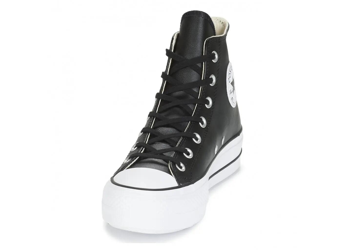 Zapatillas Converse Chuck Taylor All Star Platform Leather High-Top Negro 3/6