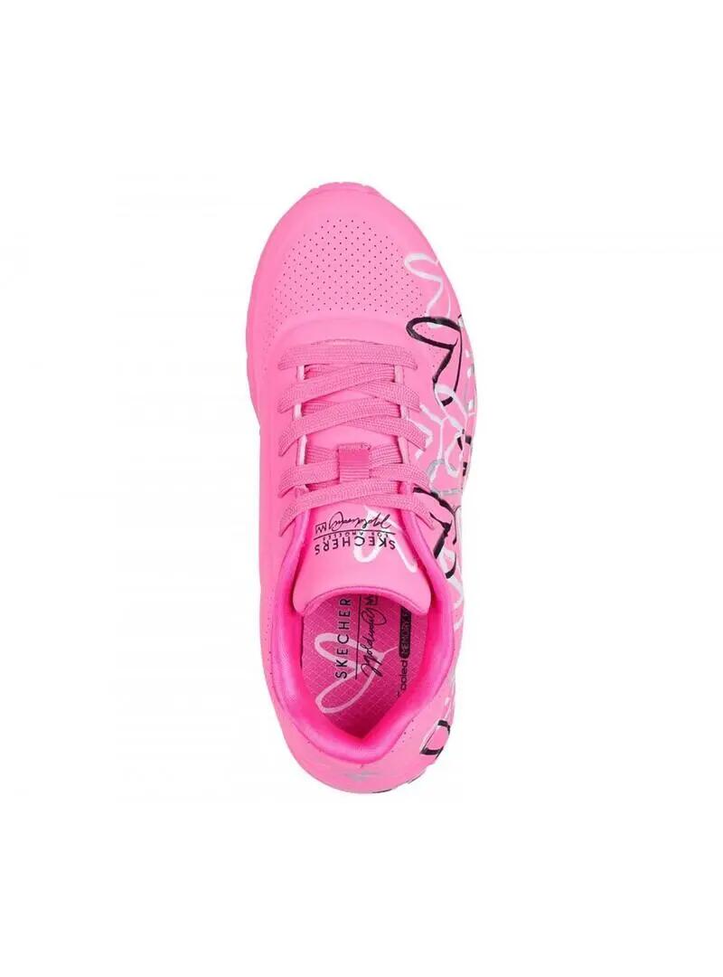 Tênis para Menina Skechers Uno lite Rosa 4/5