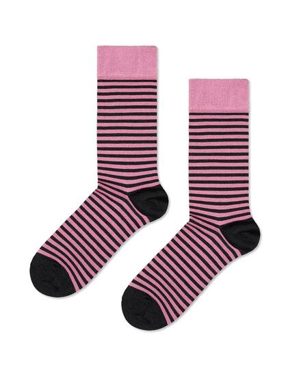 Socken und Sockenfutter für Herren Happy Socks Small Stripe Pink