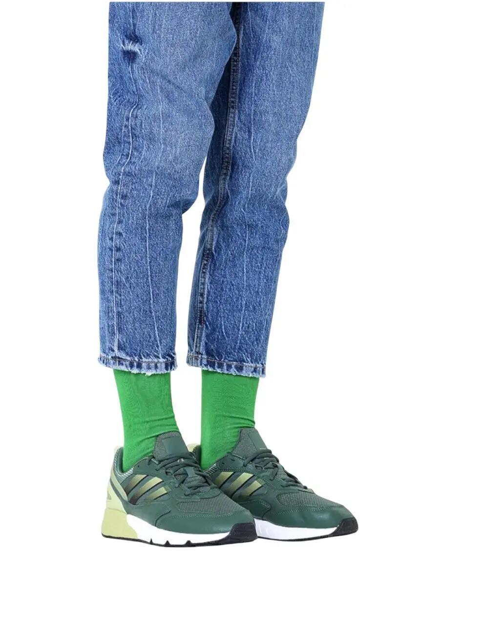 Calcetines y forros de calcetines para Hombre Happy socks Solid Verde 3/4