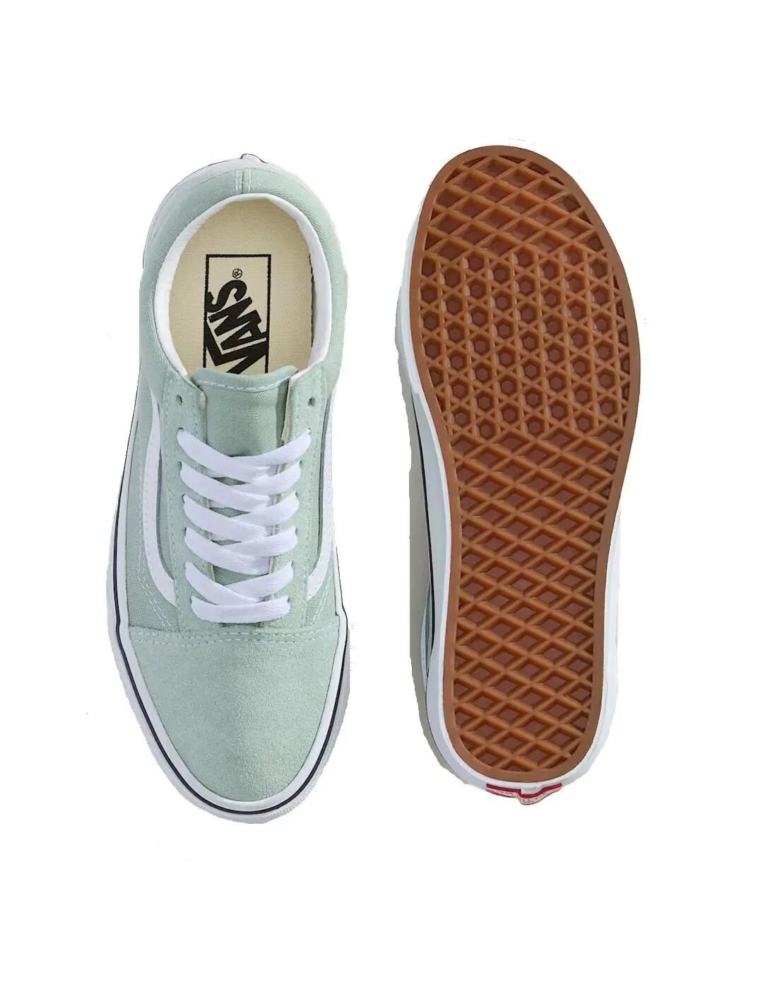 Tênis feminino Vans Old skool verde. 3/4