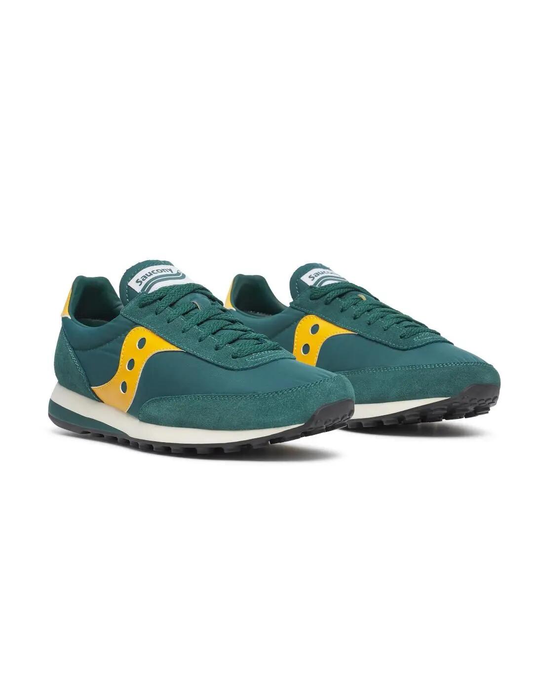 Sapatos masculinos Saucony Trainer Verde. 3/4