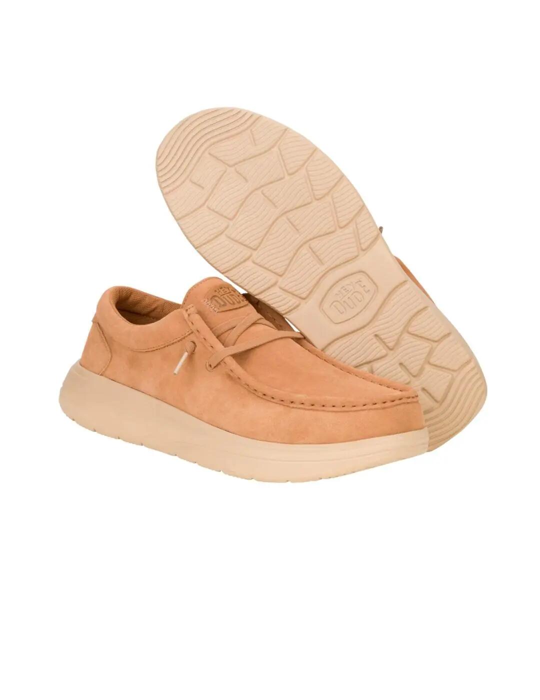Zapatillas para Hombre Hey dude Wally comf suede tobacco Marrón 4/4