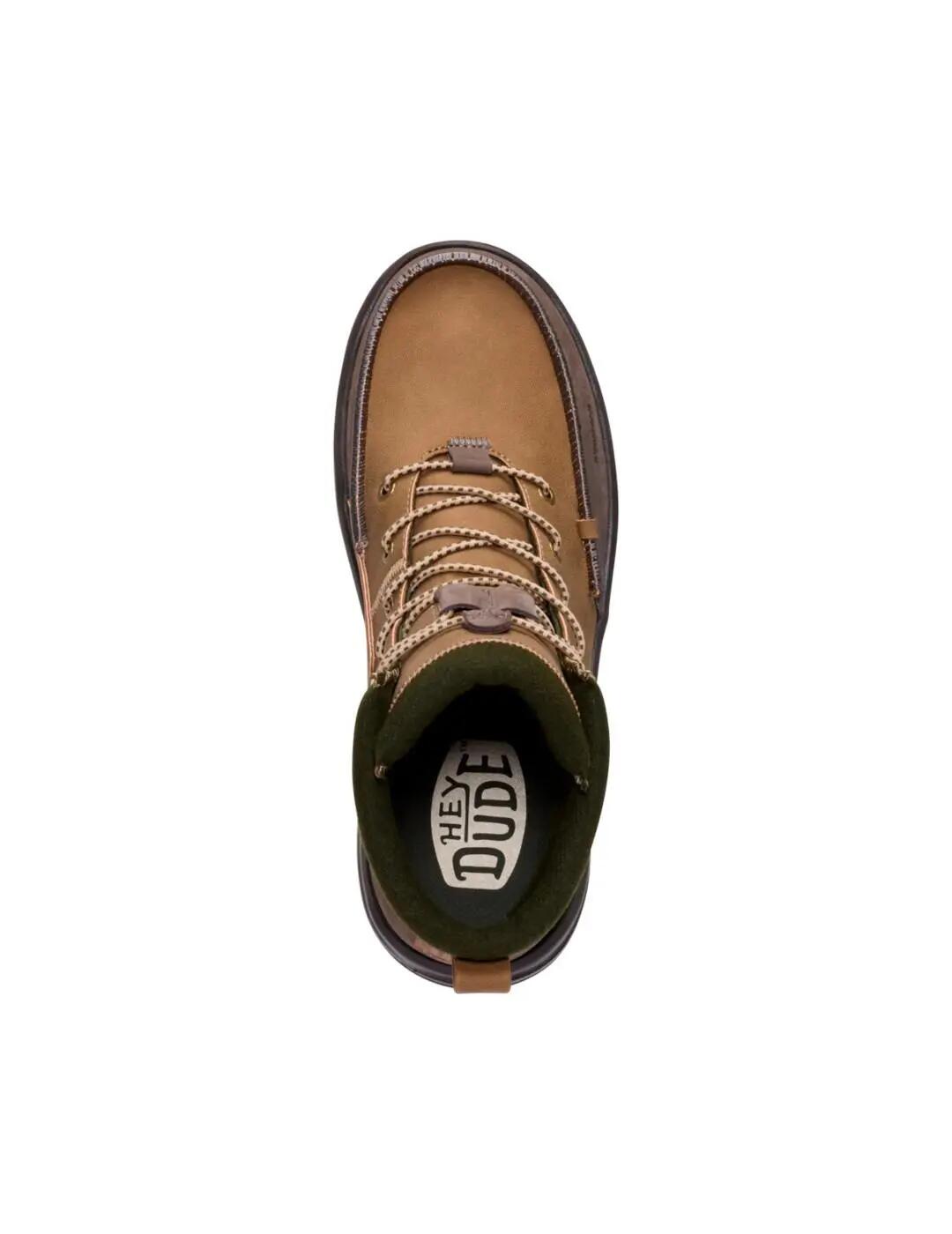 Scarpe da uomo Hey dude Bradley classico in pelle scamosciata marrone 5/5