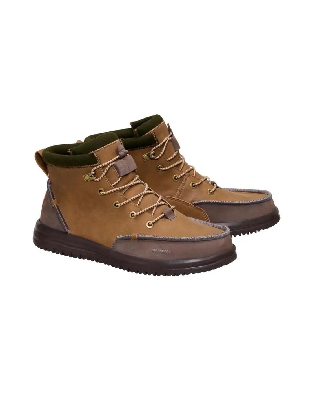 Scarpe da uomo Hey dude Bradley classico in pelle scamosciata marrone 3/5