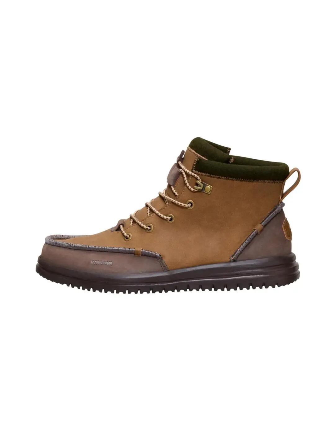 Scarpe da uomo Hey dude Bradley classico in pelle scamosciata marrone 2/5