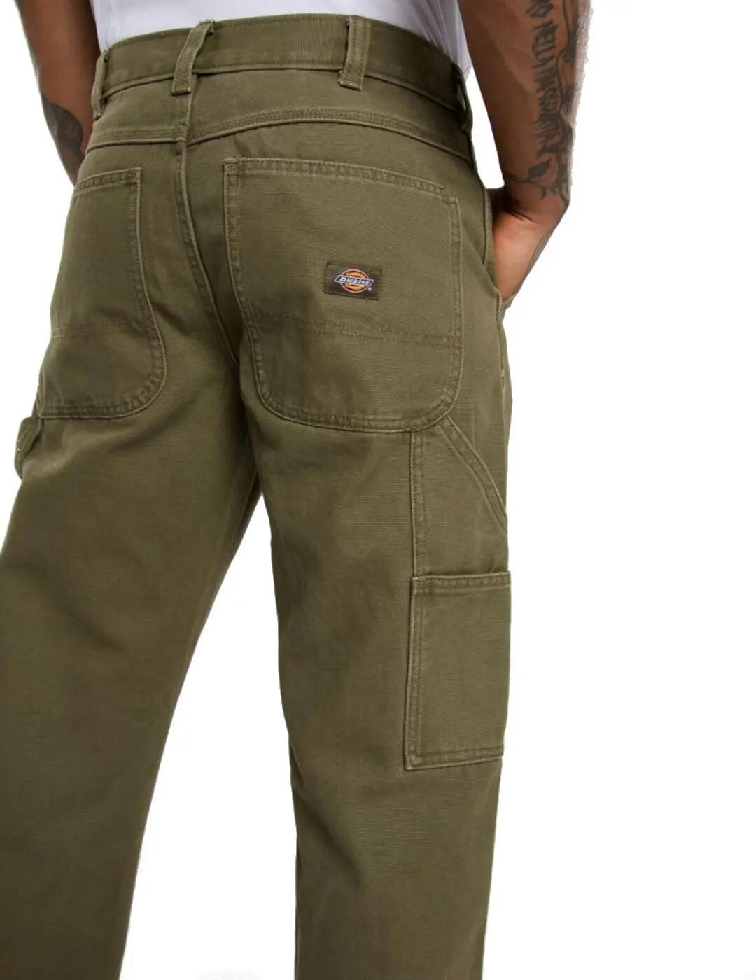 Calça masculina Dickies Carpenter reta Verde 4/4