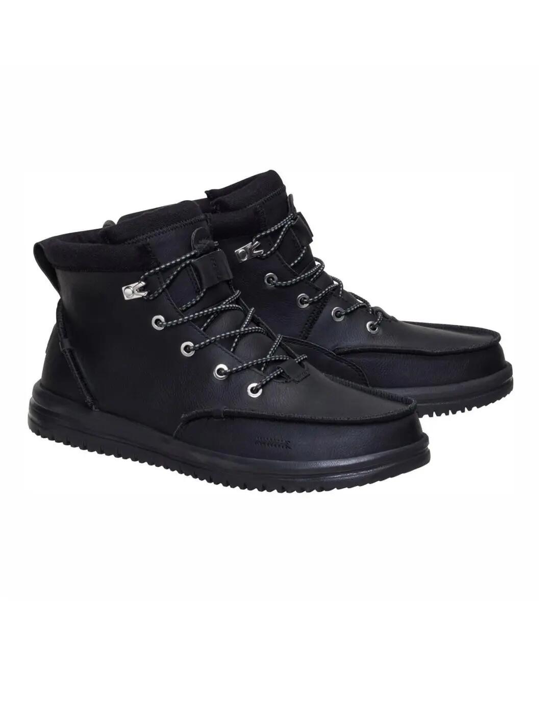 Scarpe da uomo Hey dude Bradley classic tumbled Nero. 3/6