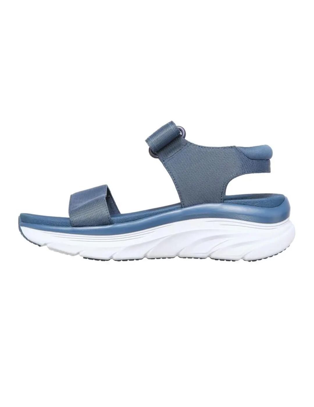 Sandálias para Mulher Skechers D`lux walker new block Azul. 2/5