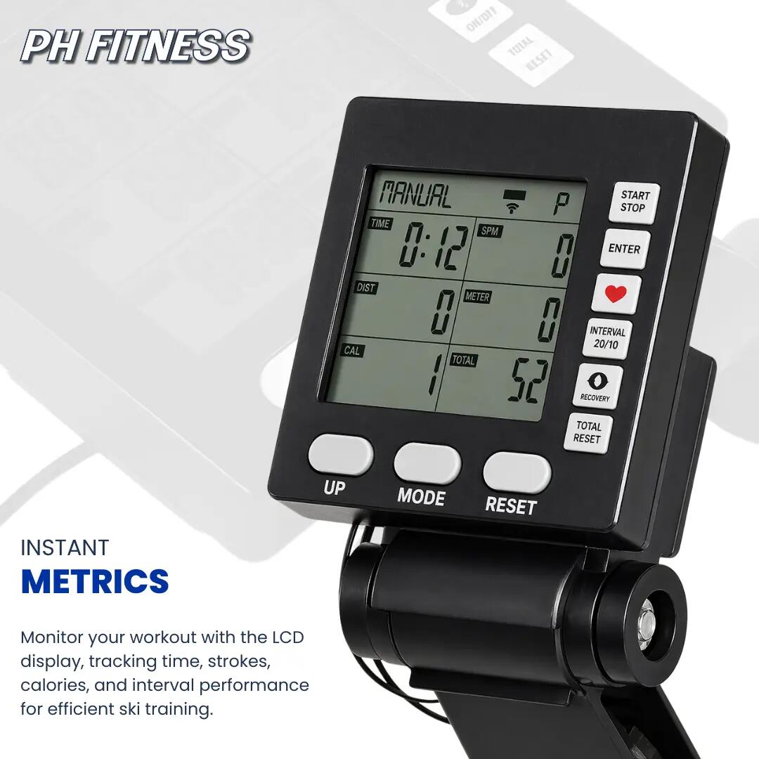 Ski trainer con resistenza ad aria e LCD | PH Fitness 9/9