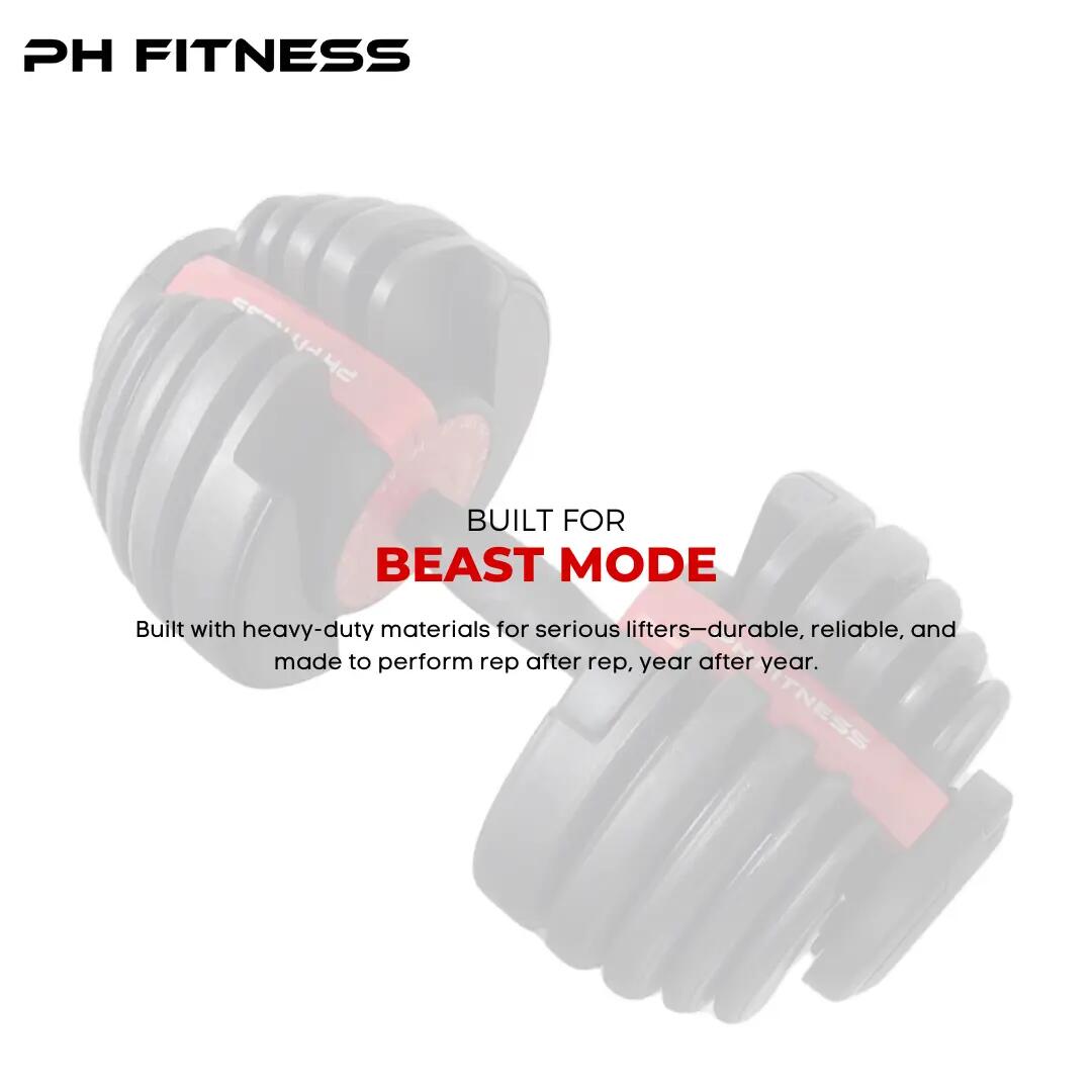 Manubri regolabili Premium set 2 × 24 kg | PH Fitness 9/9