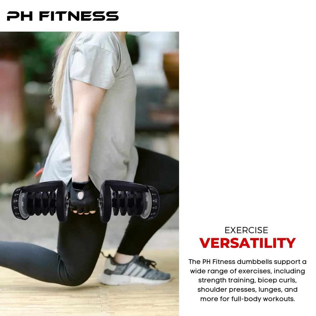 Manubri regolabili Smart set 2 × 40 kg | PH Fitness 9/9