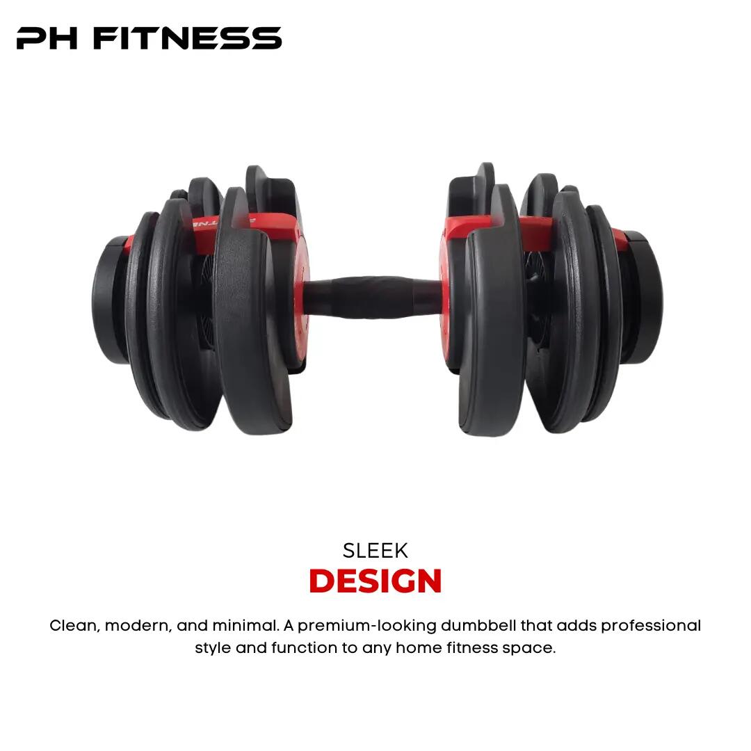 Manubri regolabili Premium set 2 × 24 kg | PH Fitness 5/9