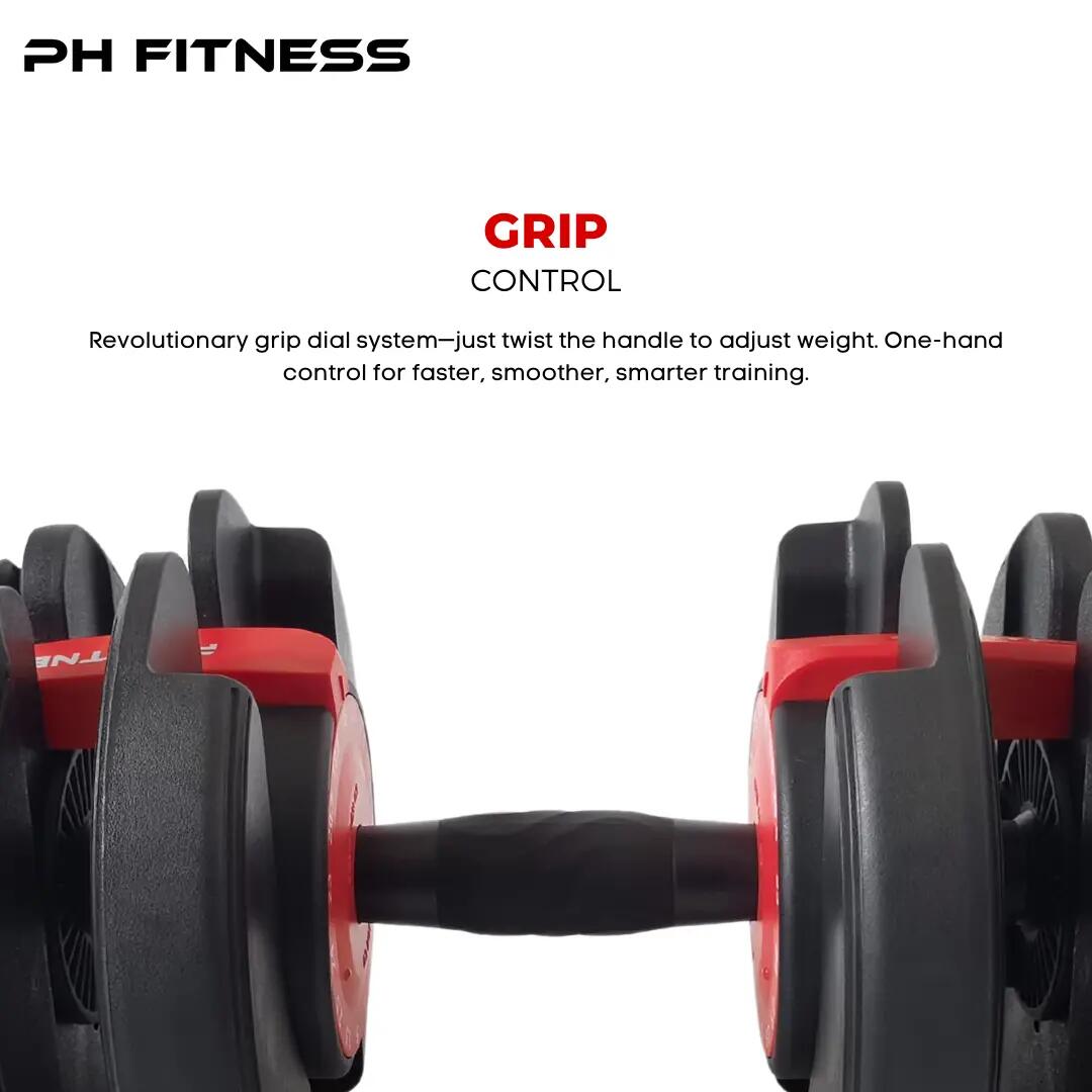 Manubri regolabili Premium set 2 × 24 kg | PH Fitness 4/9