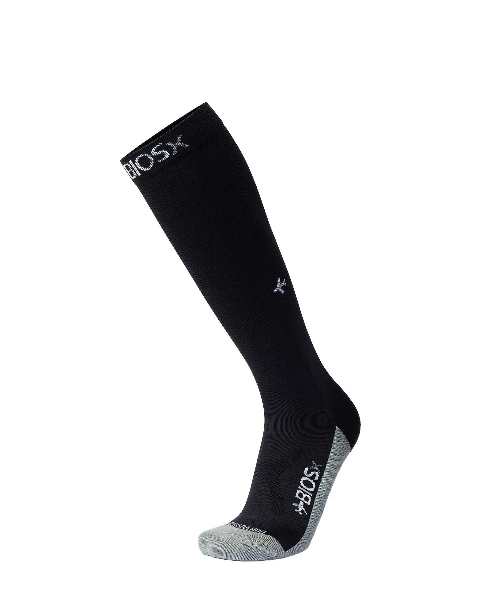 BIOSx Flight Compression Socks Organic Cotton Travel Black