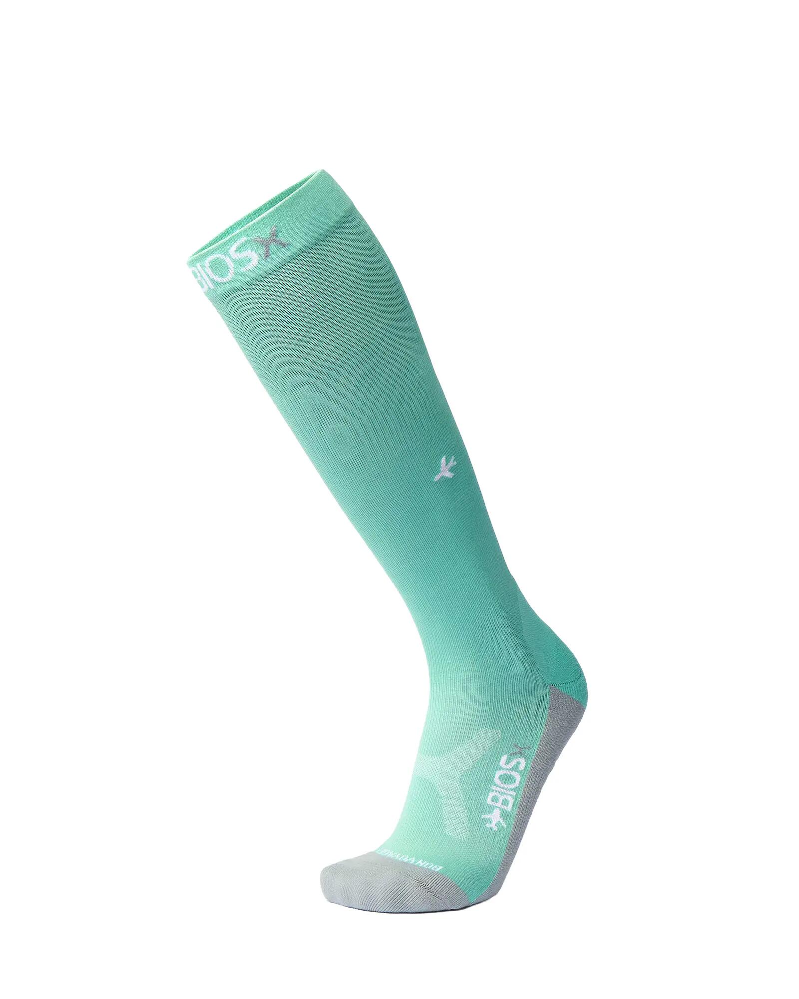 BIOSx Flight Compression Socks Organic Cotton Travel Fresh Mint