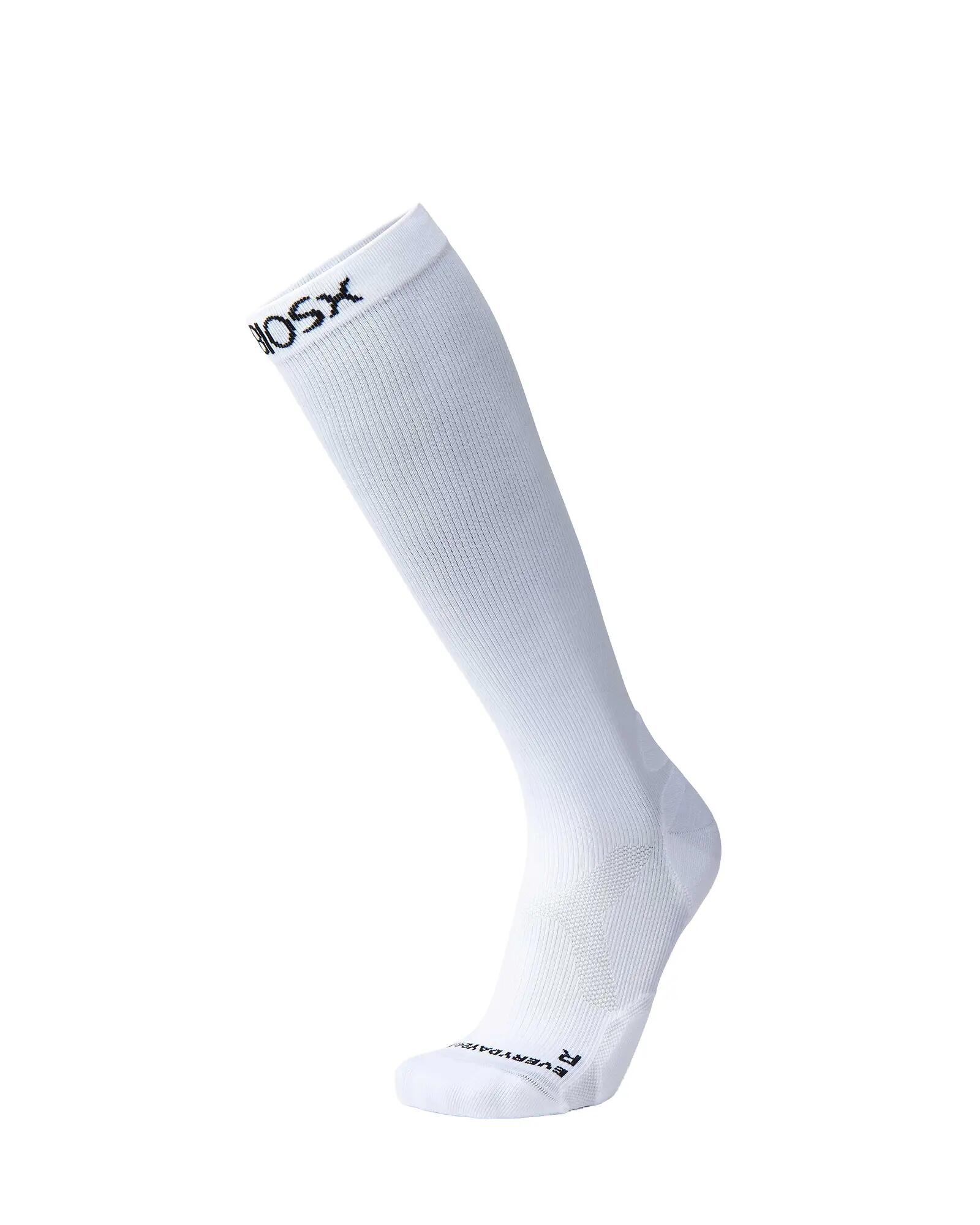BIOSx Everyday Compression Socks Arch Support Crisp White