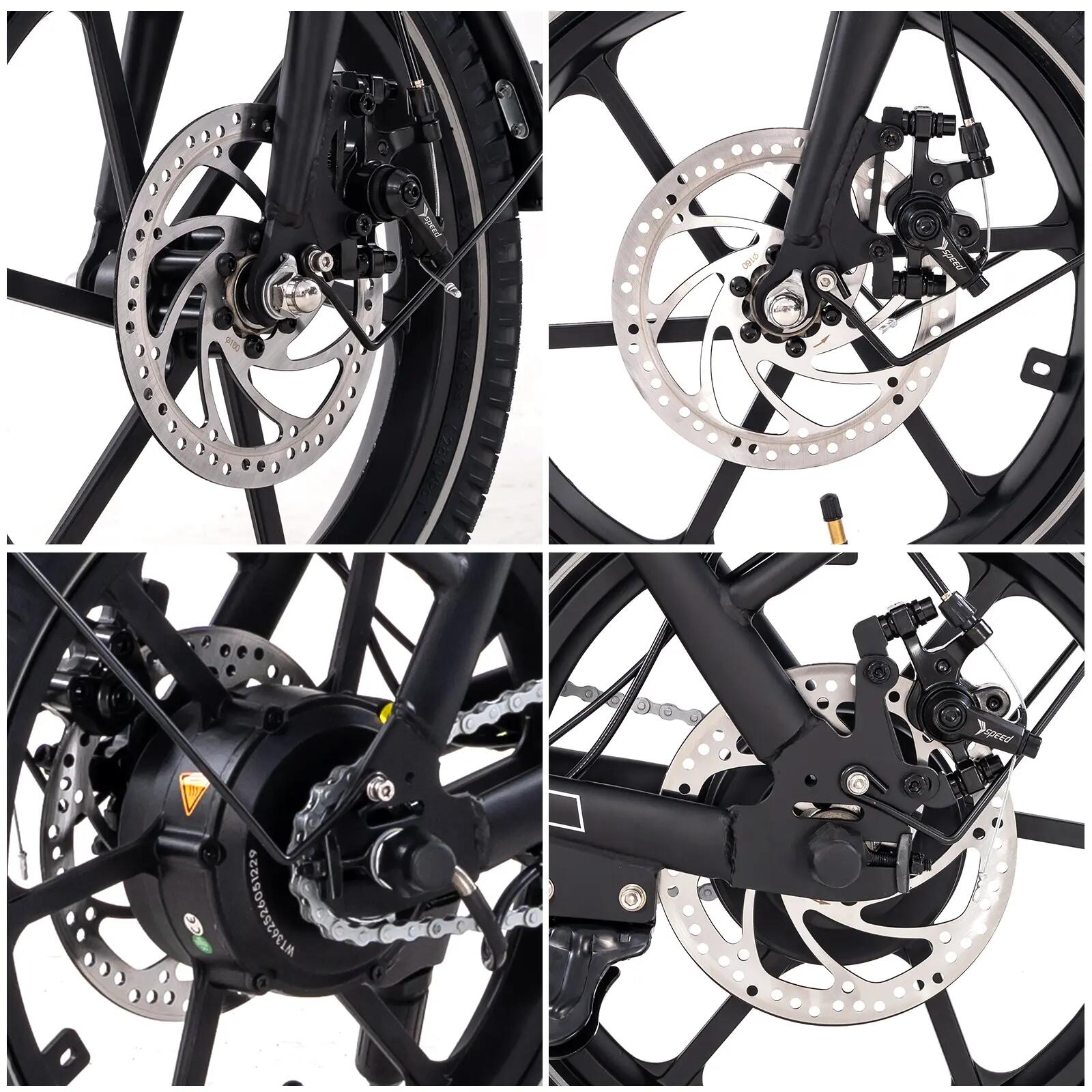 Elektrische vouwfiets 16" 250W 13Ah 25 km/u EK5 compact stadsfiets 6/15