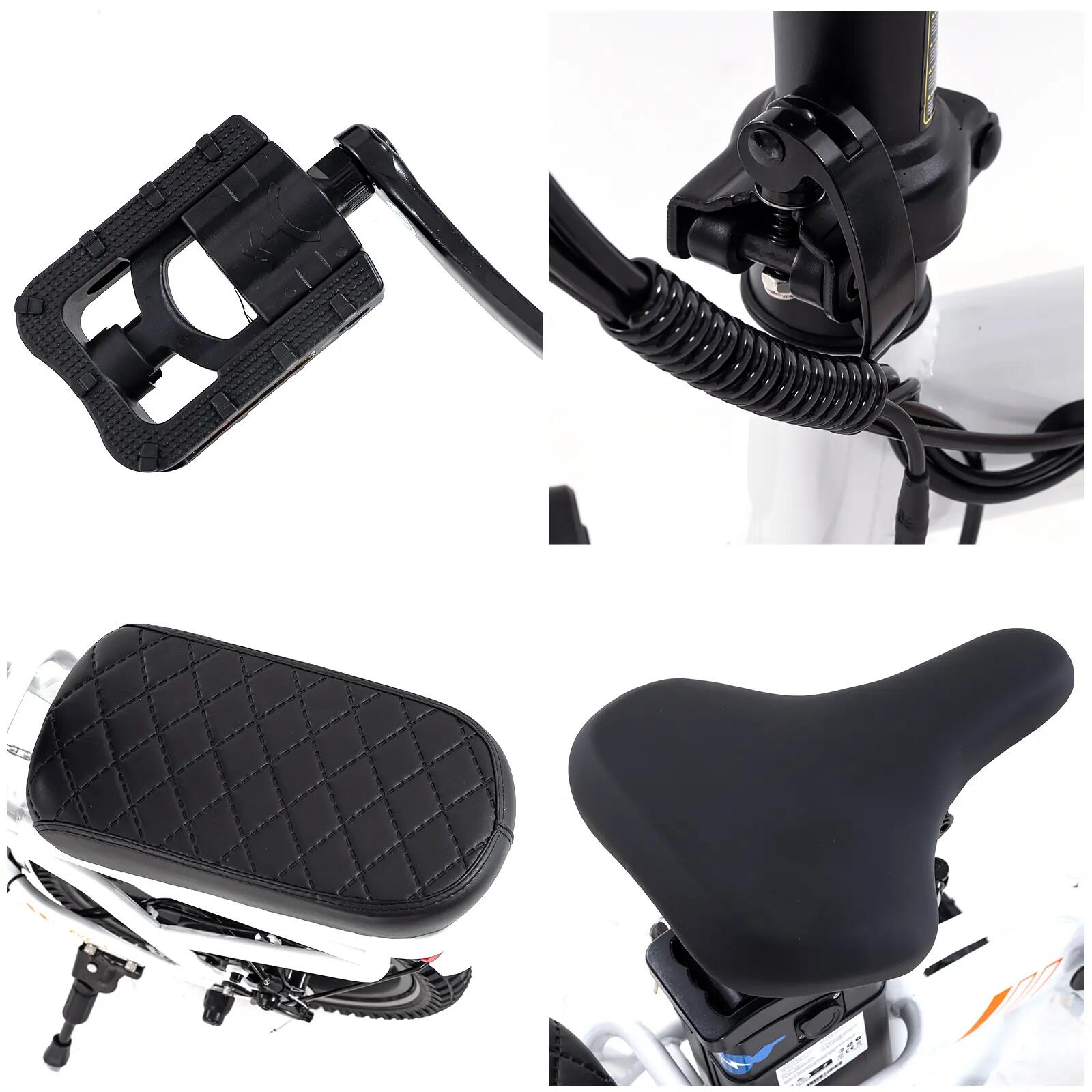 Vélo Électrique Pliable 250W Compact et Léger – EVERCROSS EK5 Blanc 11/16