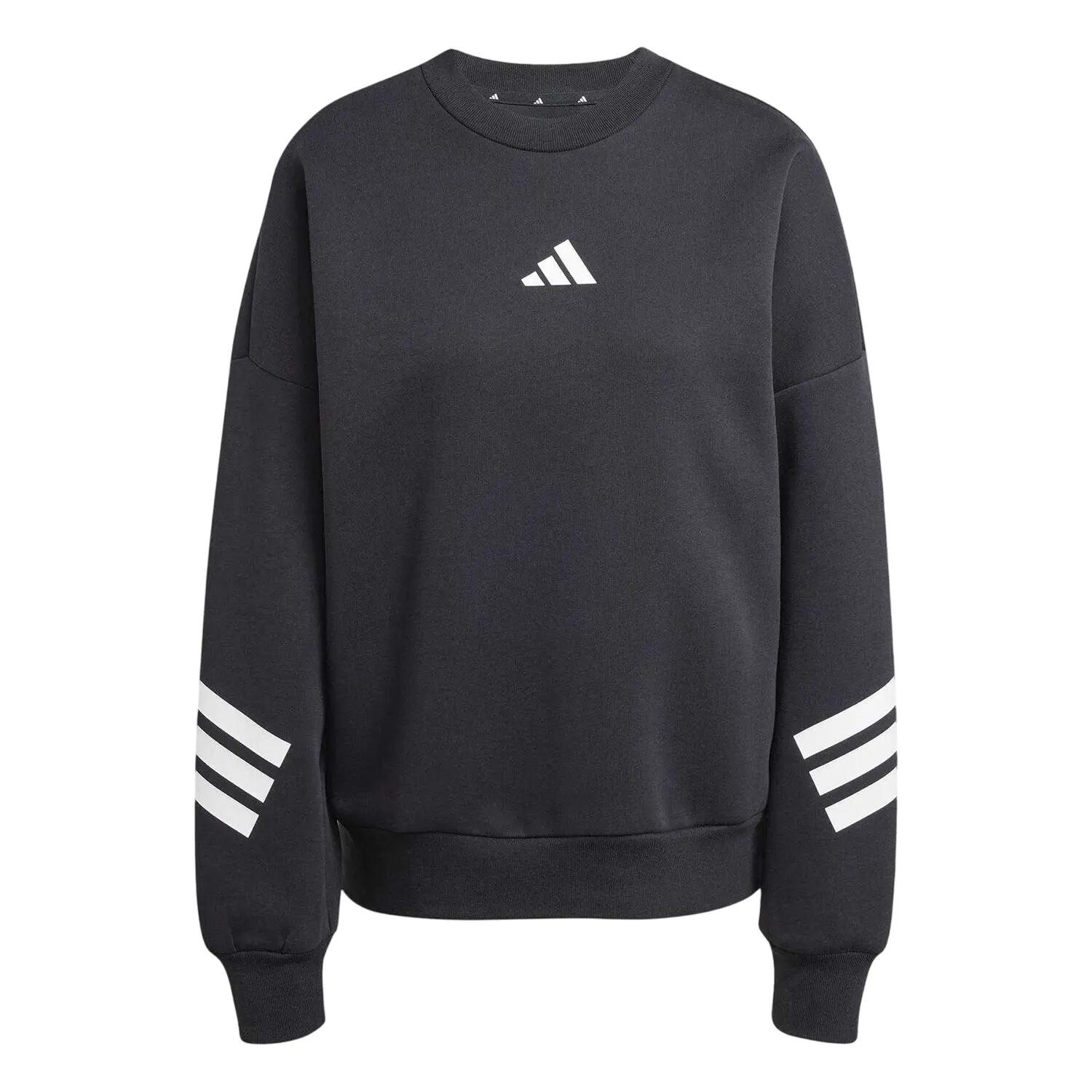Adidas Womens/Ladies Stripes Crew Neck Oversized Sweatshirt