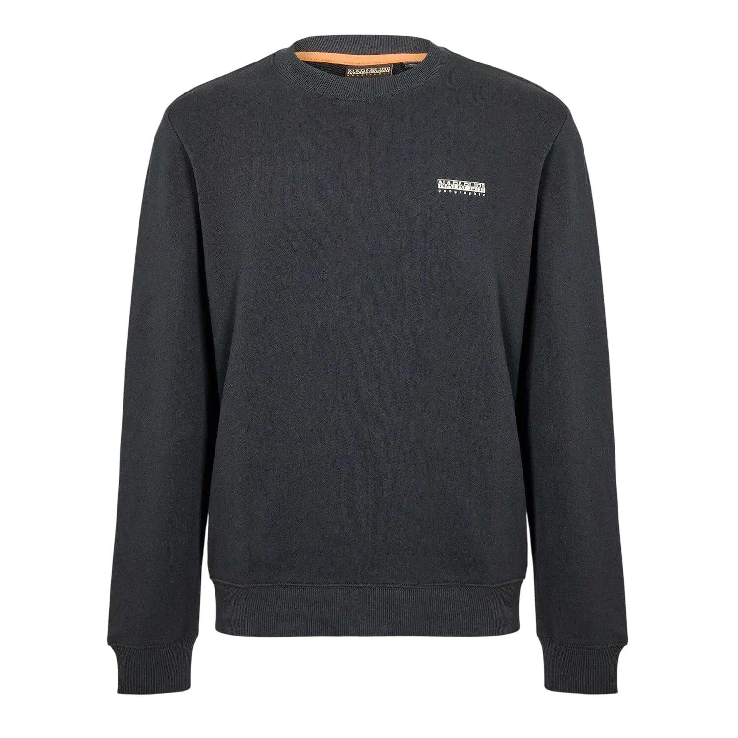 Napapijri Mens Box Logo Cotton Crew Neck Straight Sweatshirt