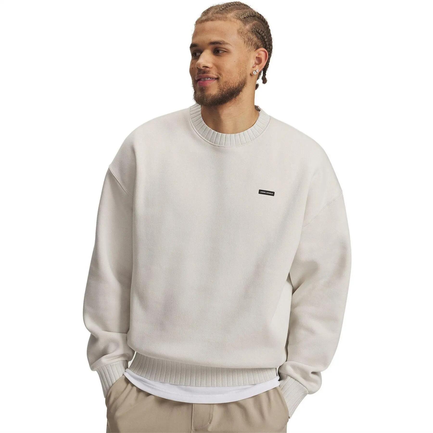 Under Armour Mens Woodmark Ribbed Collar Oversized Sweatshirt