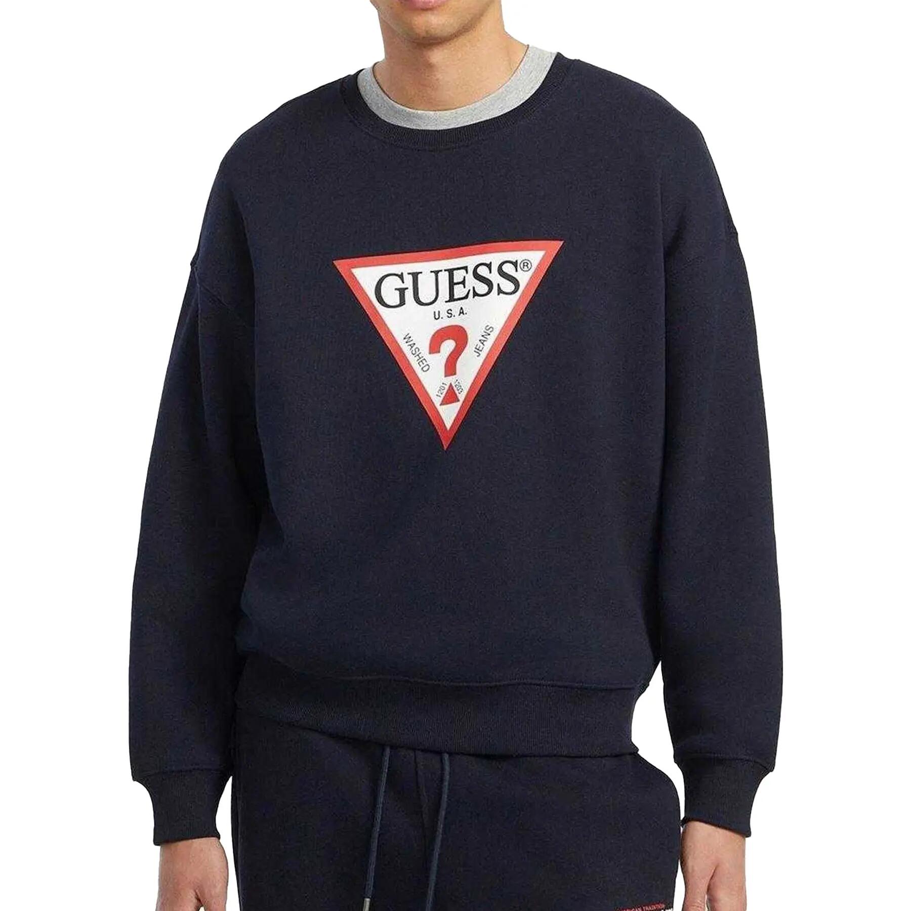 Guess Mens Triangle Oversized Sweatshirt