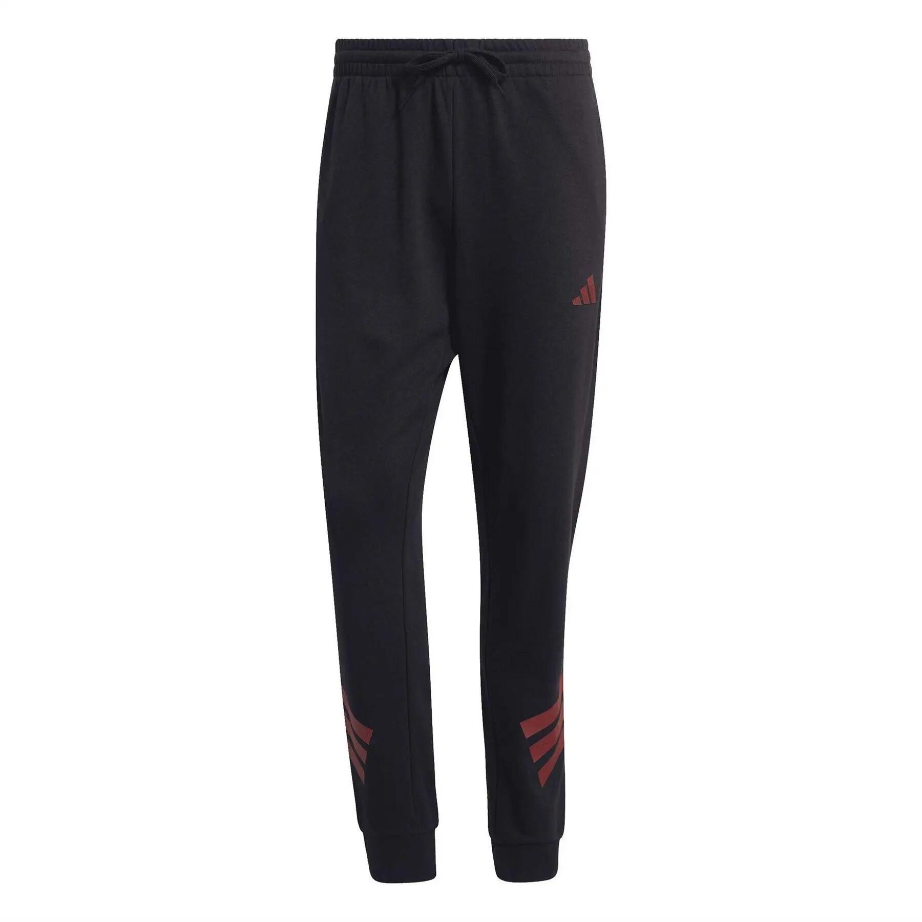 Adidas Mens 3 Stripes Tapered Slim Running Jogging Bottoms