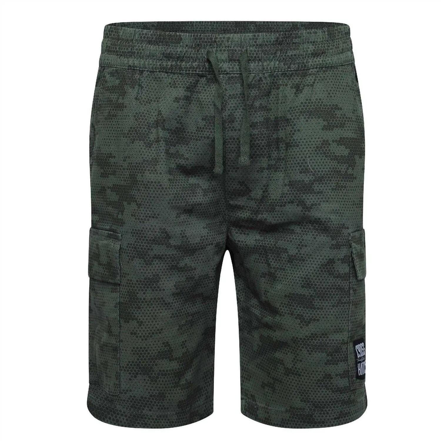 Crosshatch Mens Janscore All-Over Print Cargo Shorts