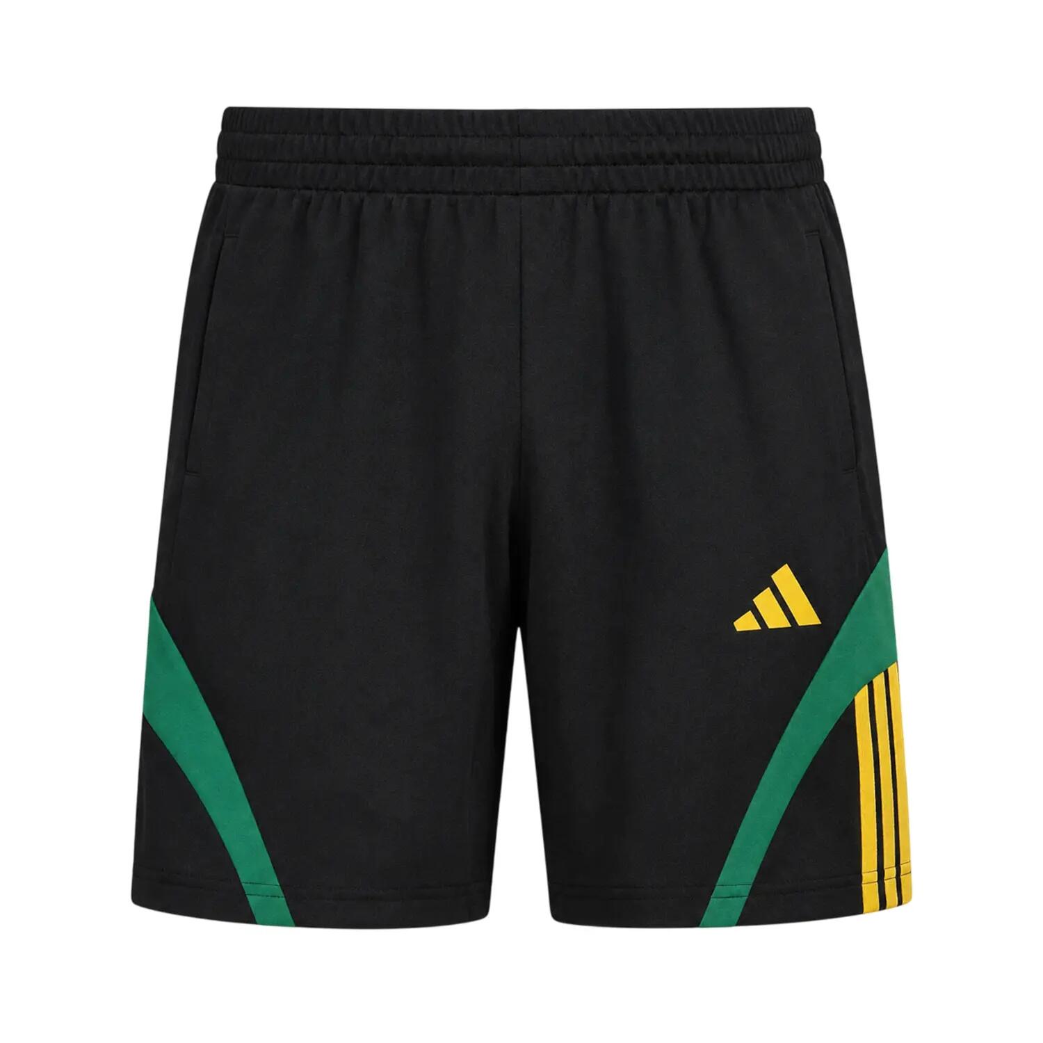Adidas Mens Fleece Striped Track Shorts