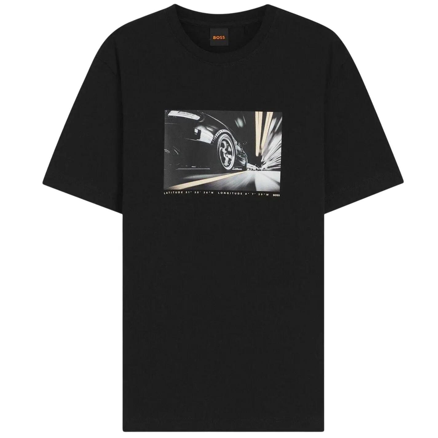 Boss Mens Graphic Print Regular T-Shirt