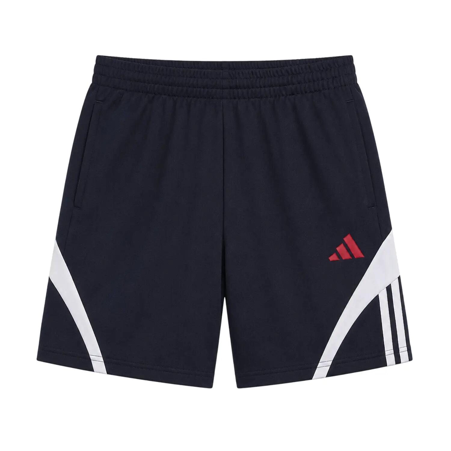 Adidas Mens Fleece Striped Track Shorts