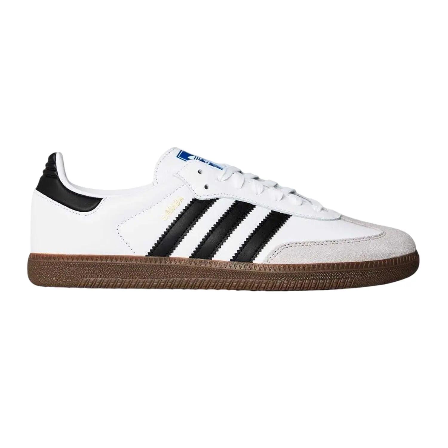 Adidas Mens Samba OG 3 Stripes Leather Trainers