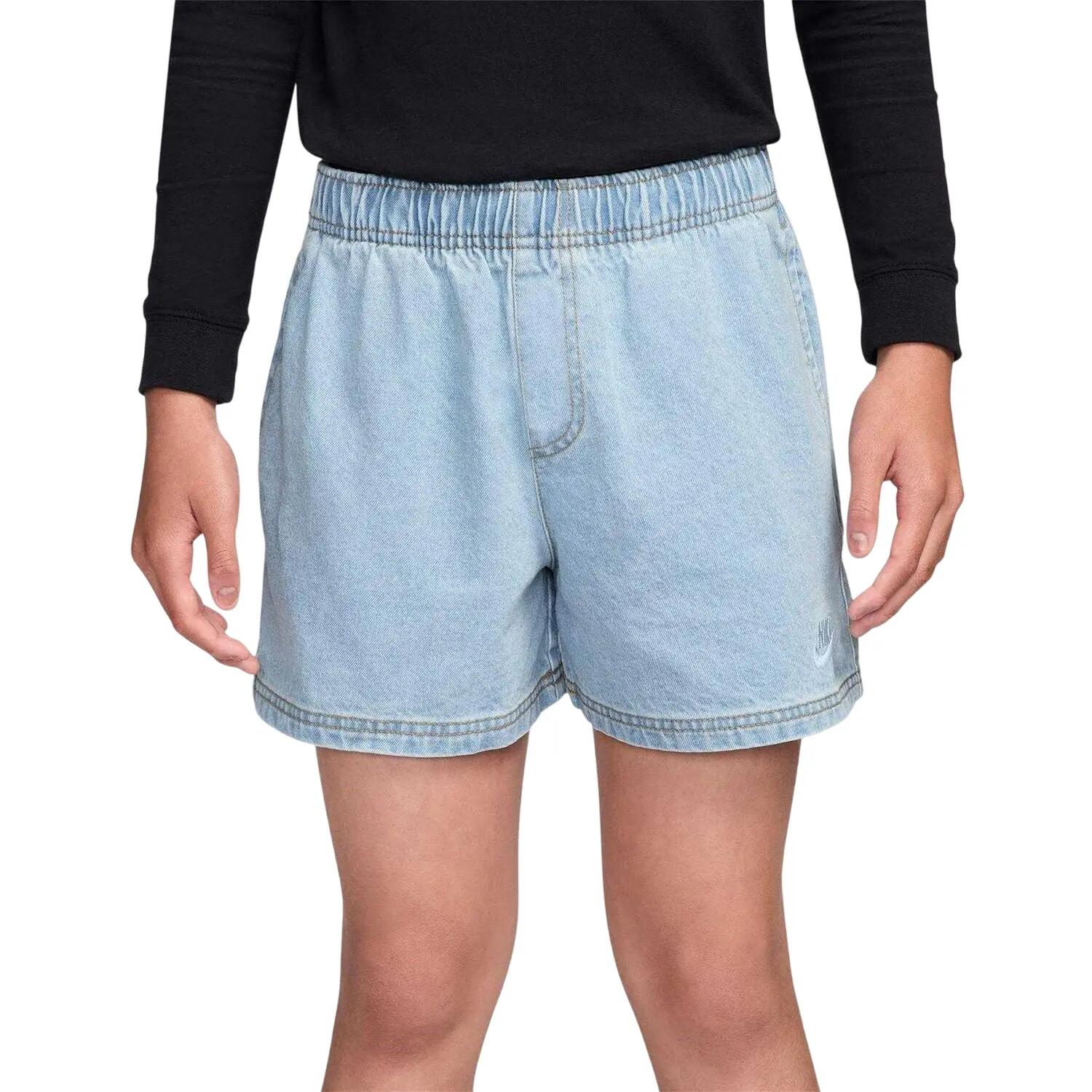 Nike Childrens/Kids Denim Embroidered Logo Shorts