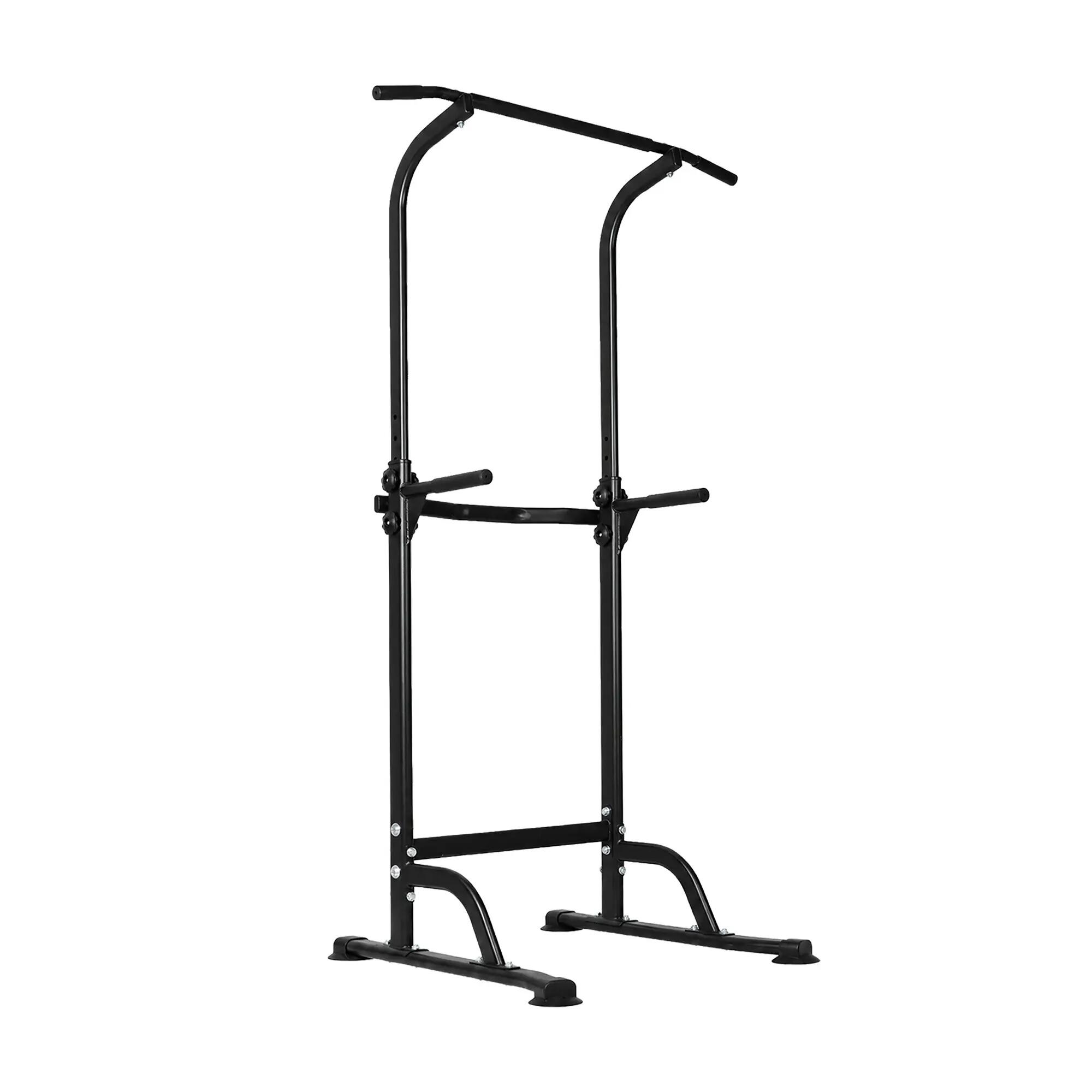 Centra Power Tower Pull Up Bar Dip Station Adjustable Home Gym 150kg Black