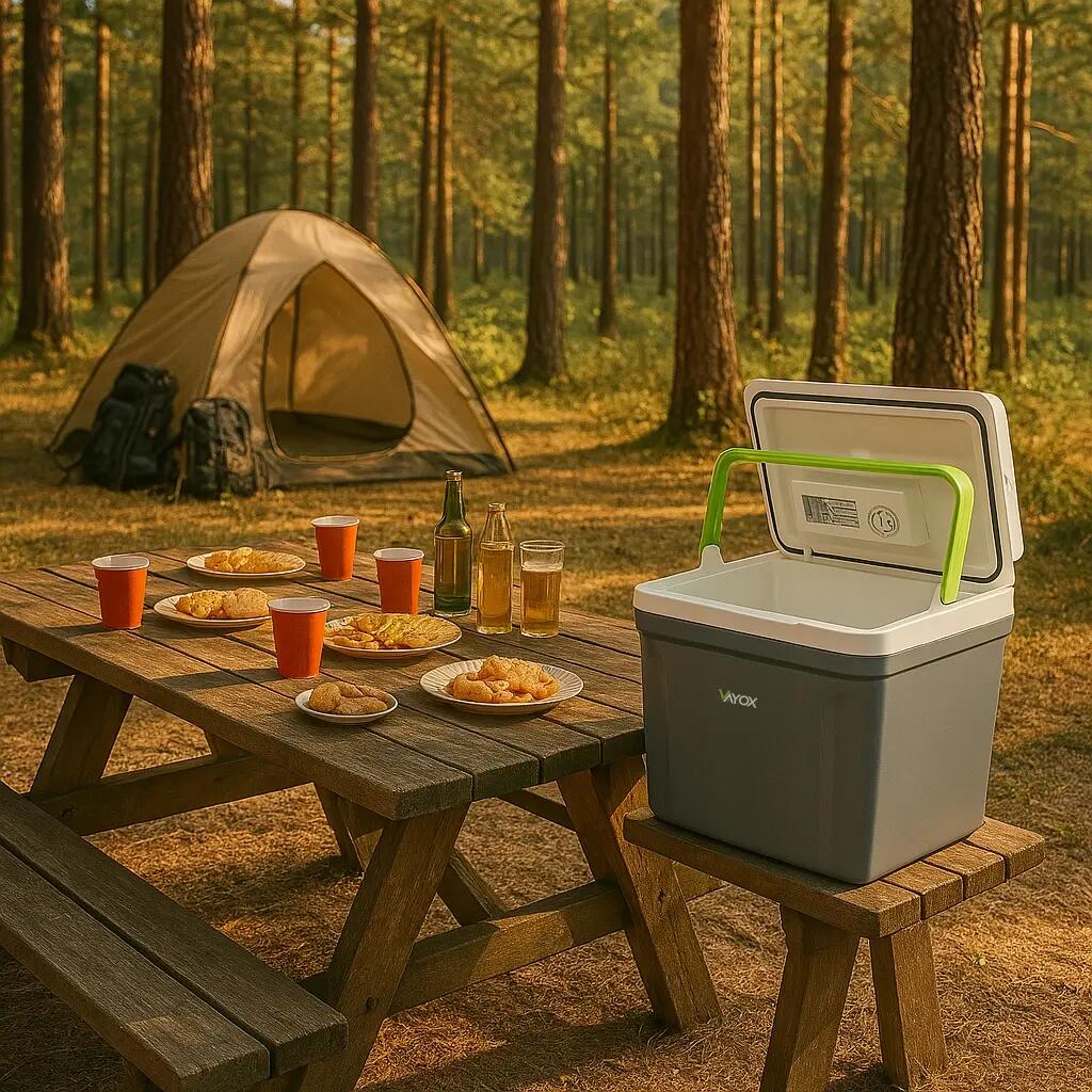 Camping-Kühlbox VAYOX VA-T27 12/230 V mit Heizfunktion, 27 L 8/16