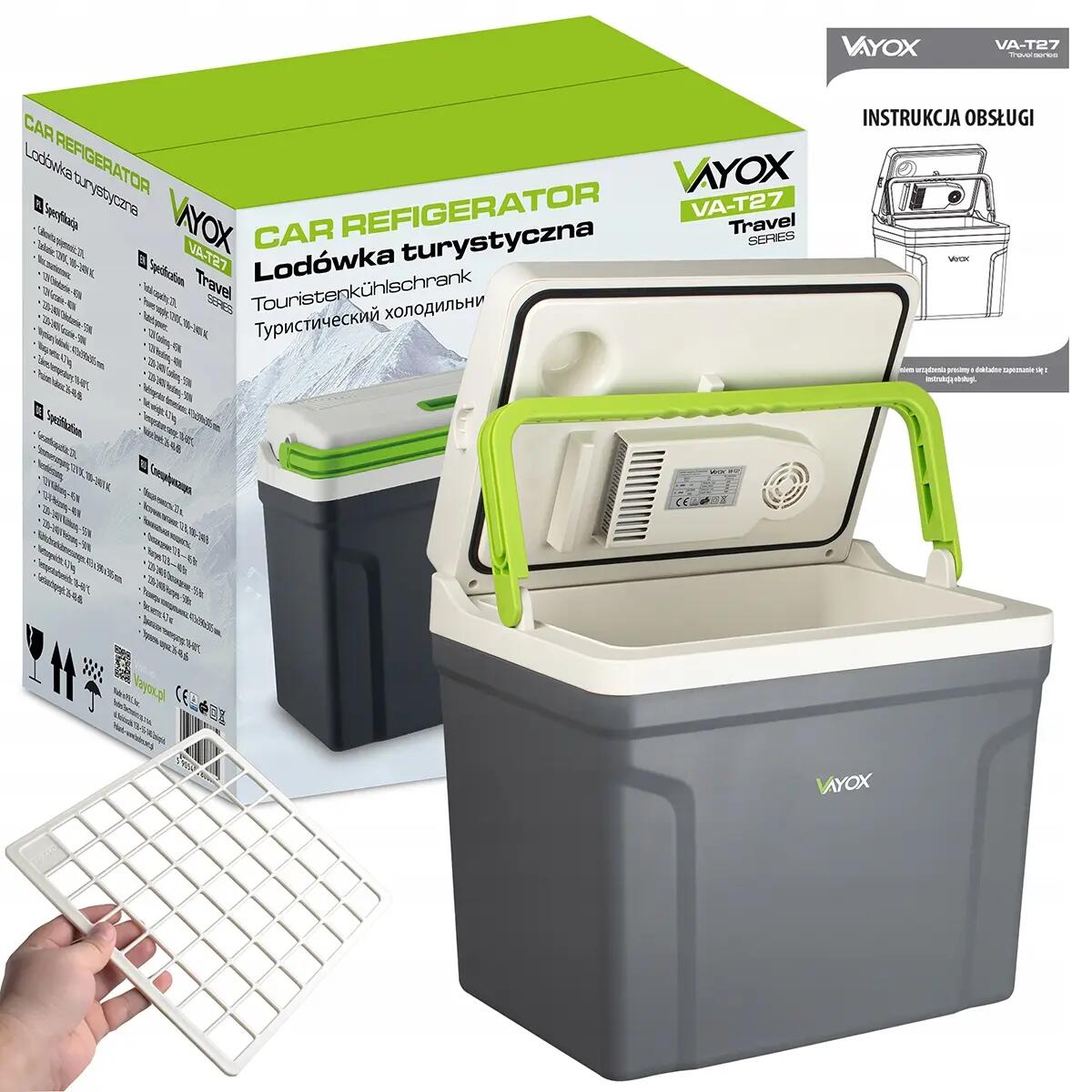 Camping-Kühlbox VAYOX VA-T27 12/230 V mit Heizfunktion, 27 L 15/16