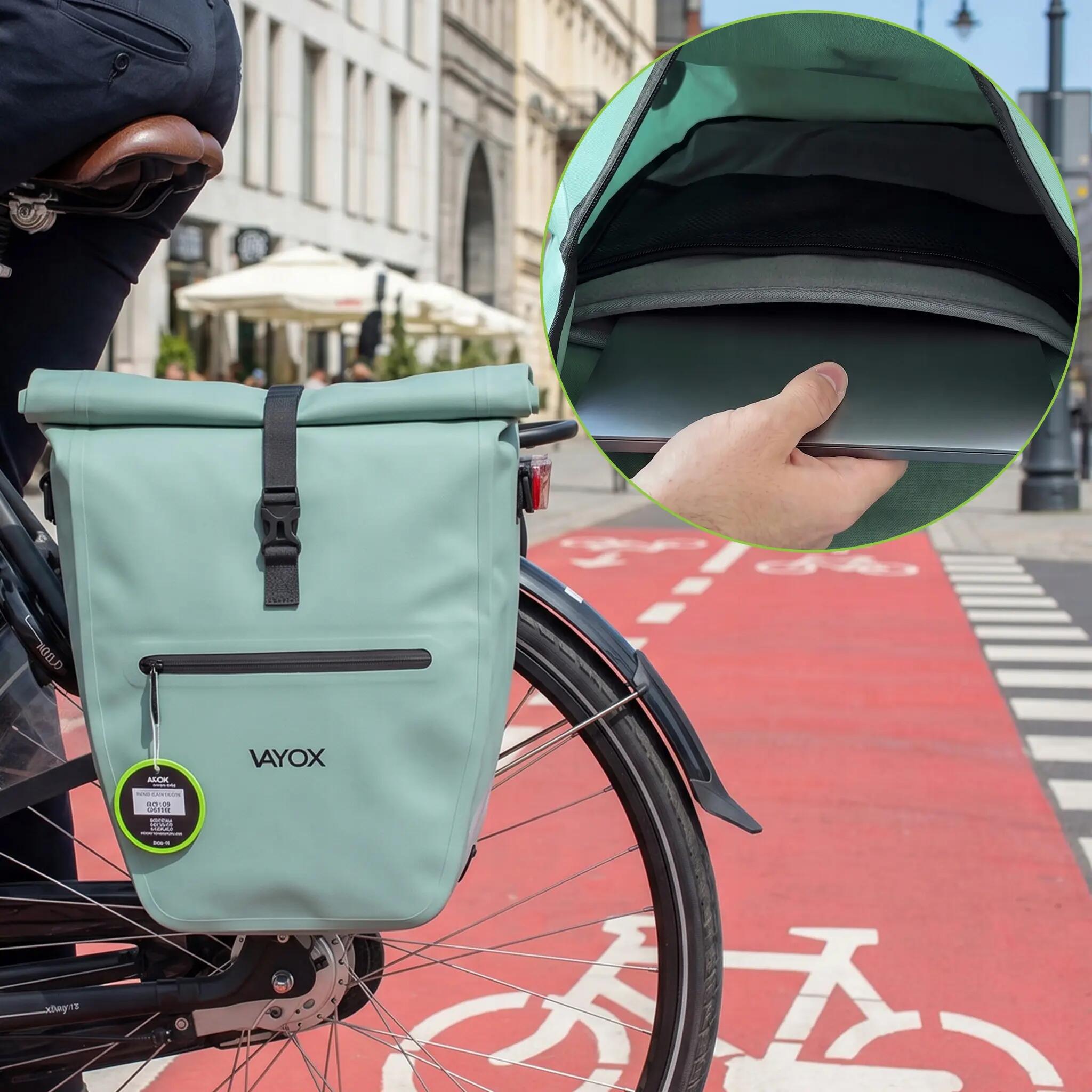 Set van 2x VAYOX VA0445 fietstas voor bagagedrager zijkant 25L 9/16