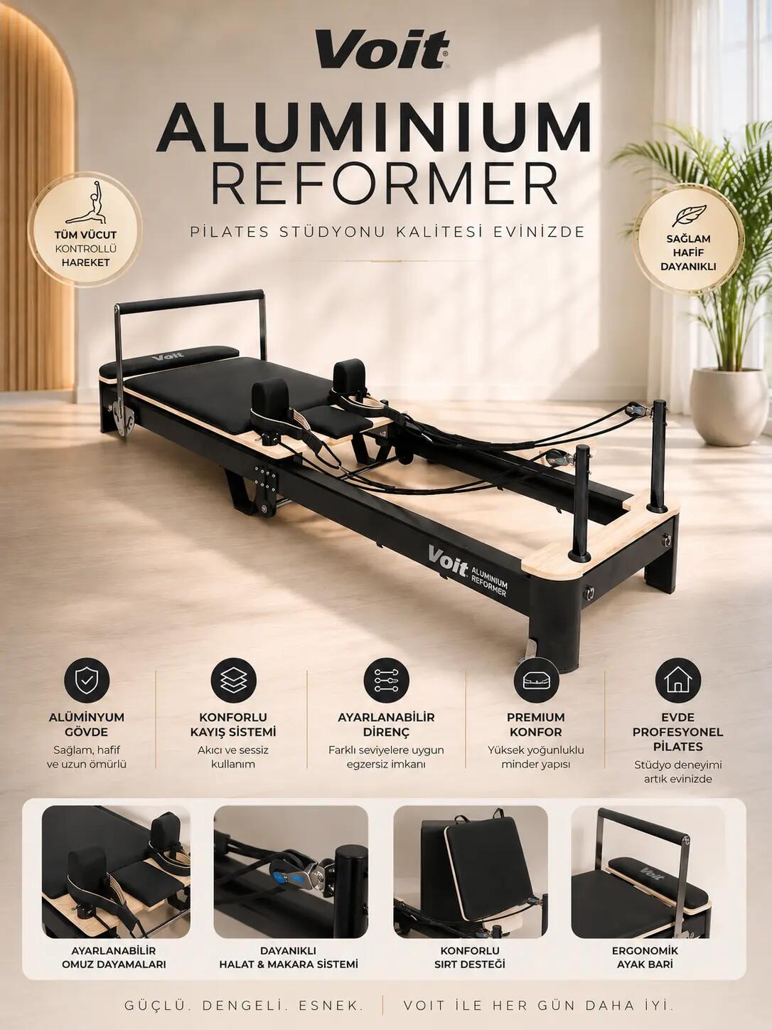 Voit Aluminium Reformer Pilates Aleti 2/2