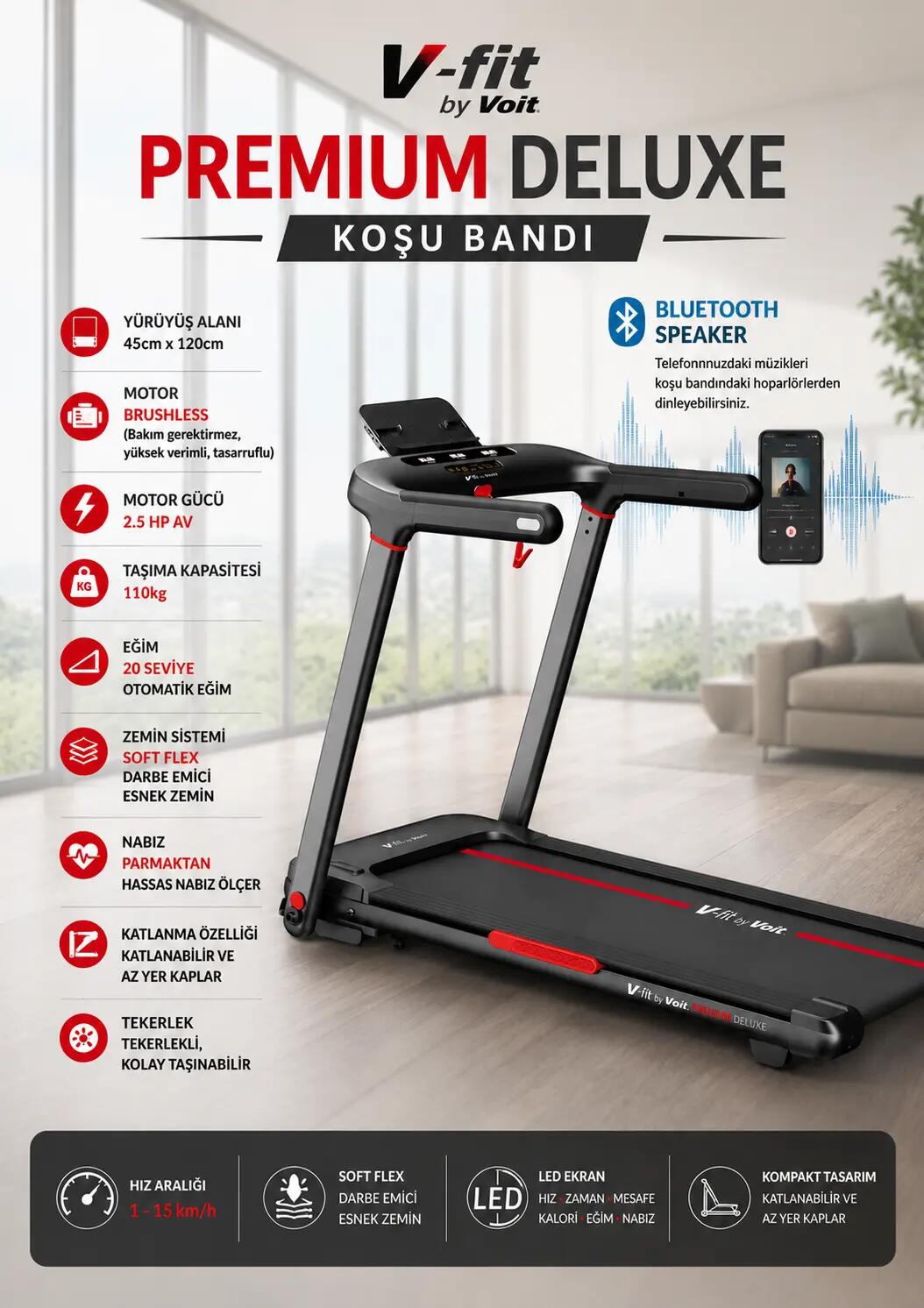 VFİT By Premium Delux Koşu Bandı 3/3